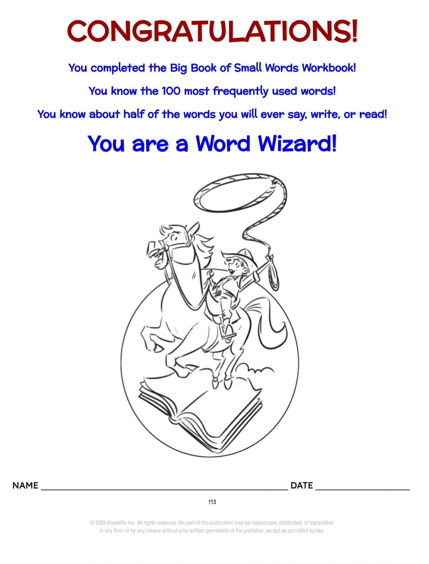 Workbook: The Big Book of Small Words - (115 Pages - Full Study Guide - Digital Download PDF)