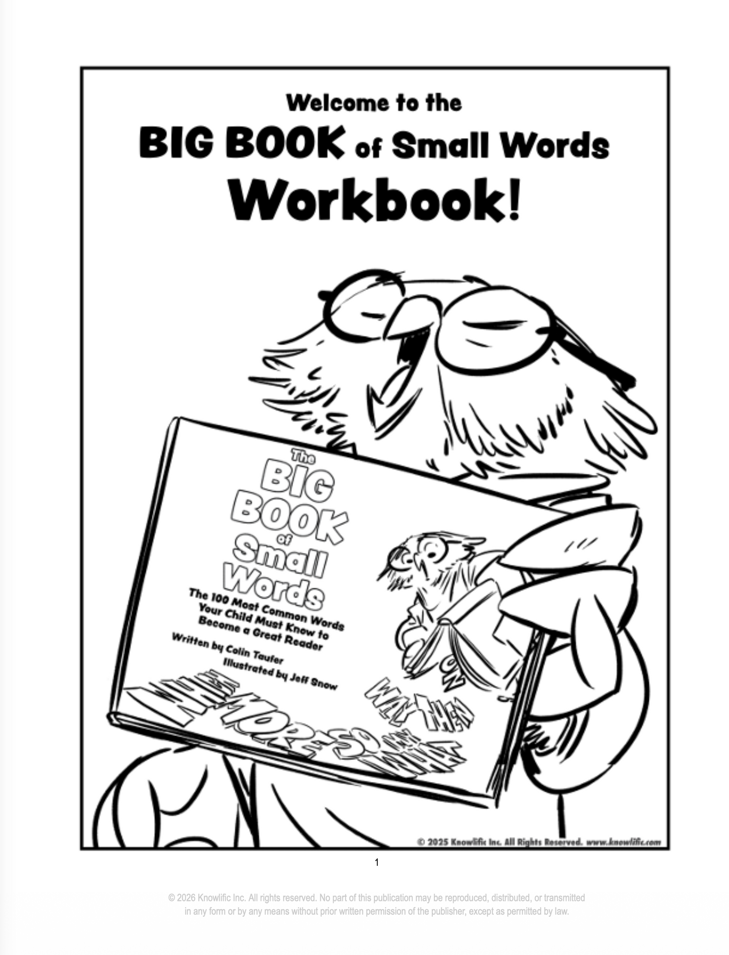 Workbook: The Big Book of Small Words - (115 Pages - Full Study Guide - Digital Download PDF)