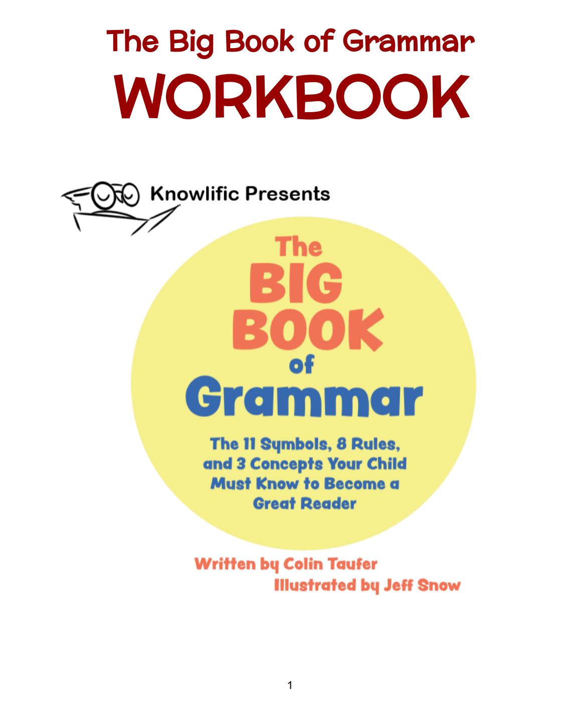 Workbook: The Big Book of Grammar -  (78 Pages - Full Study Guide - Digital Download PDF)