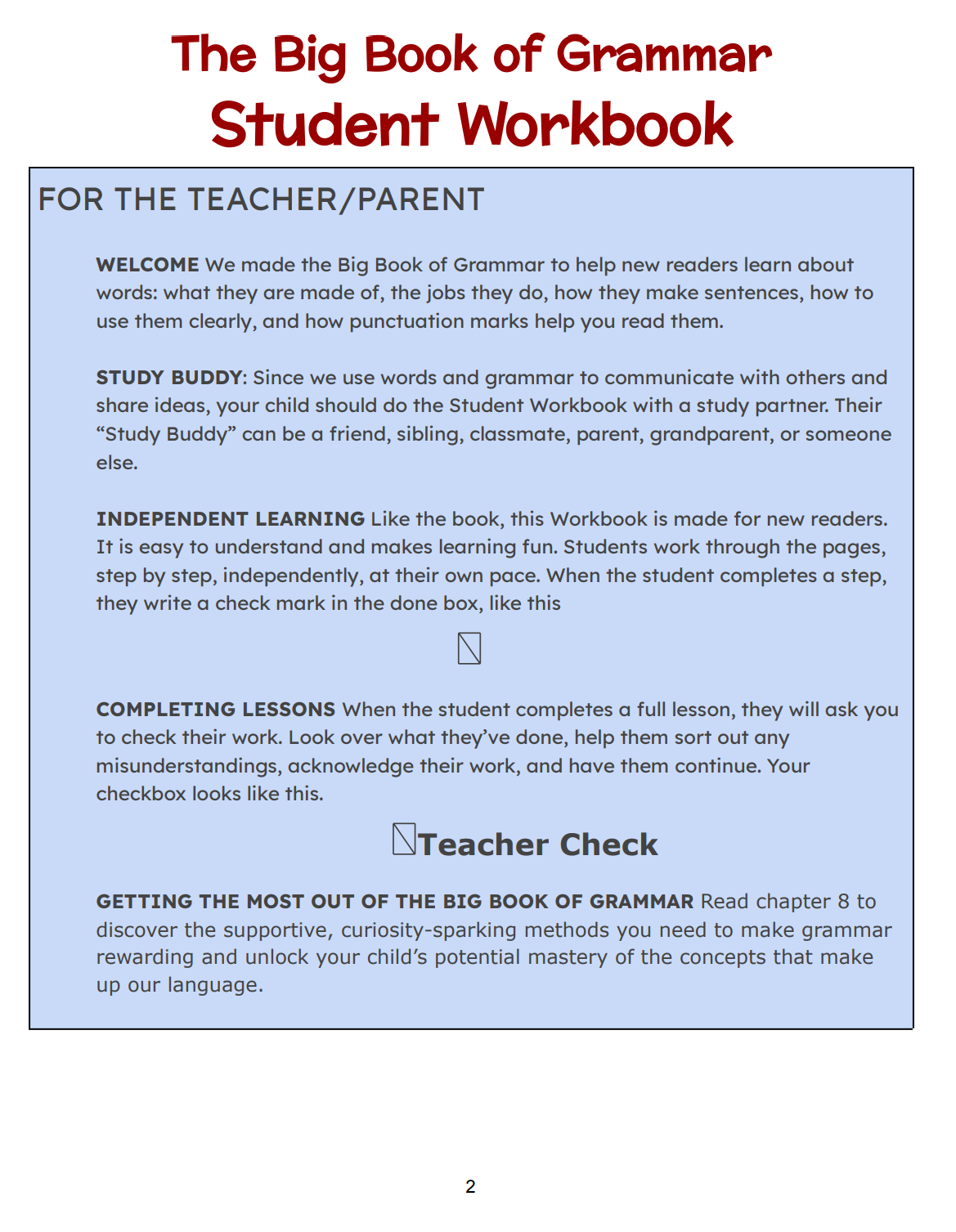 Workbook: The Big Book of Grammar -  (78 Pages - Full Study Guide - Digital Download PDF)