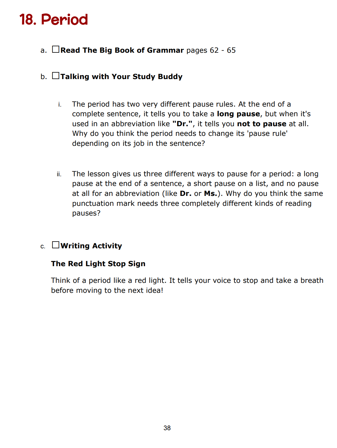 Workbook: The Big Book of Grammar -  (78 Pages - Full Study Guide - Digital Download PDF)