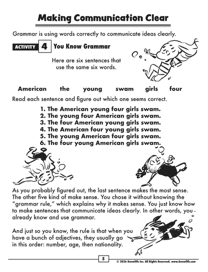 Activity Pack: The Big Book of Grammar (55 Activities - Digital Download PDF)